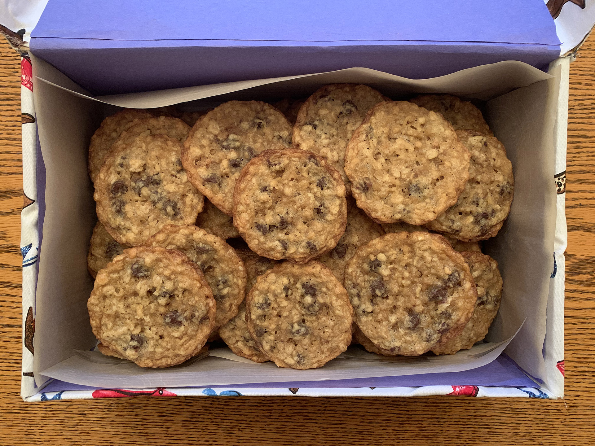 photo of cookies in the shoebox