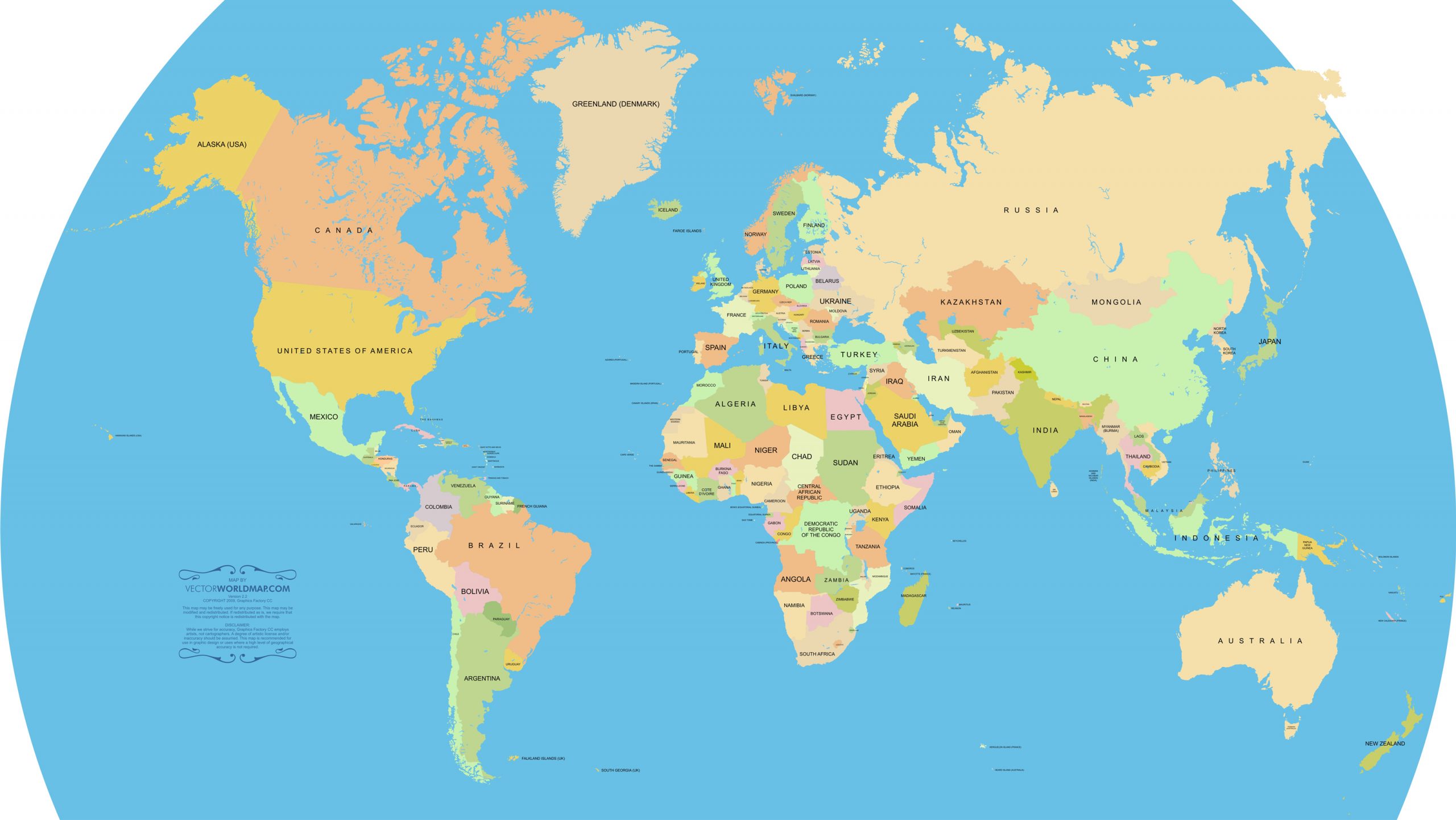 Map of the world