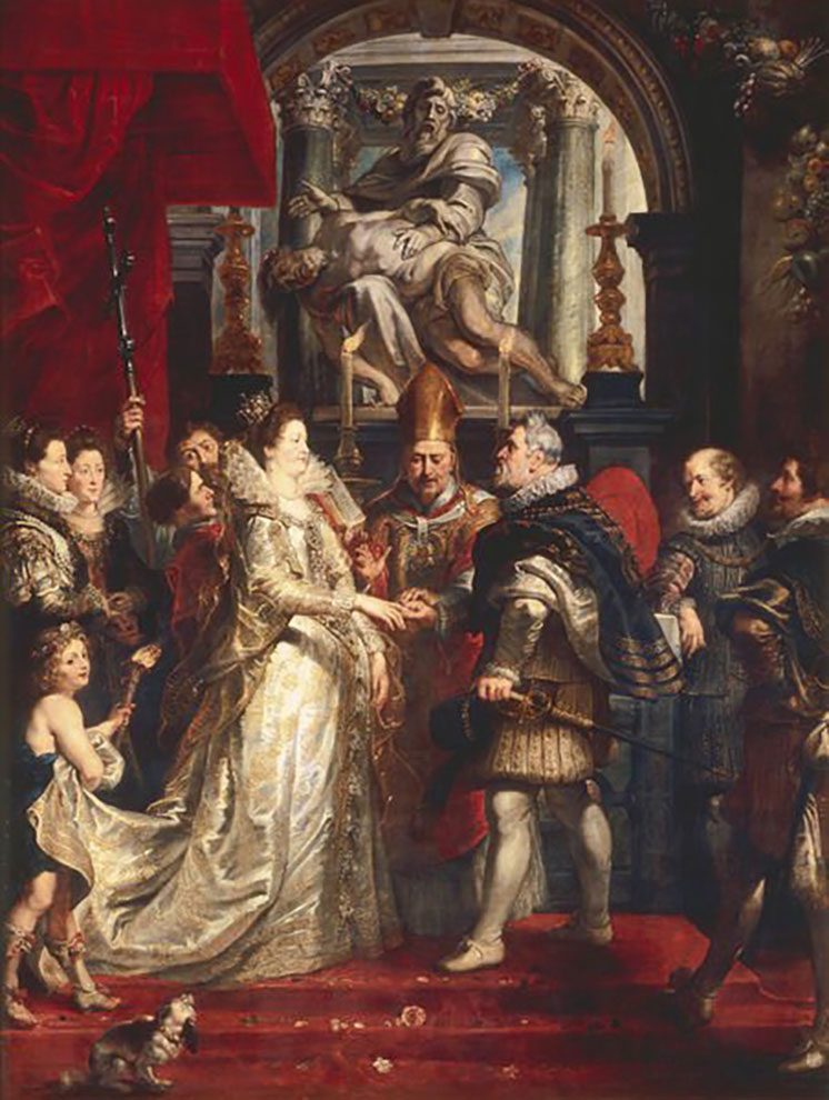 The Wedding by Proxy of Marie de' Medici to King Henry IV by Peter Paul Rubens
